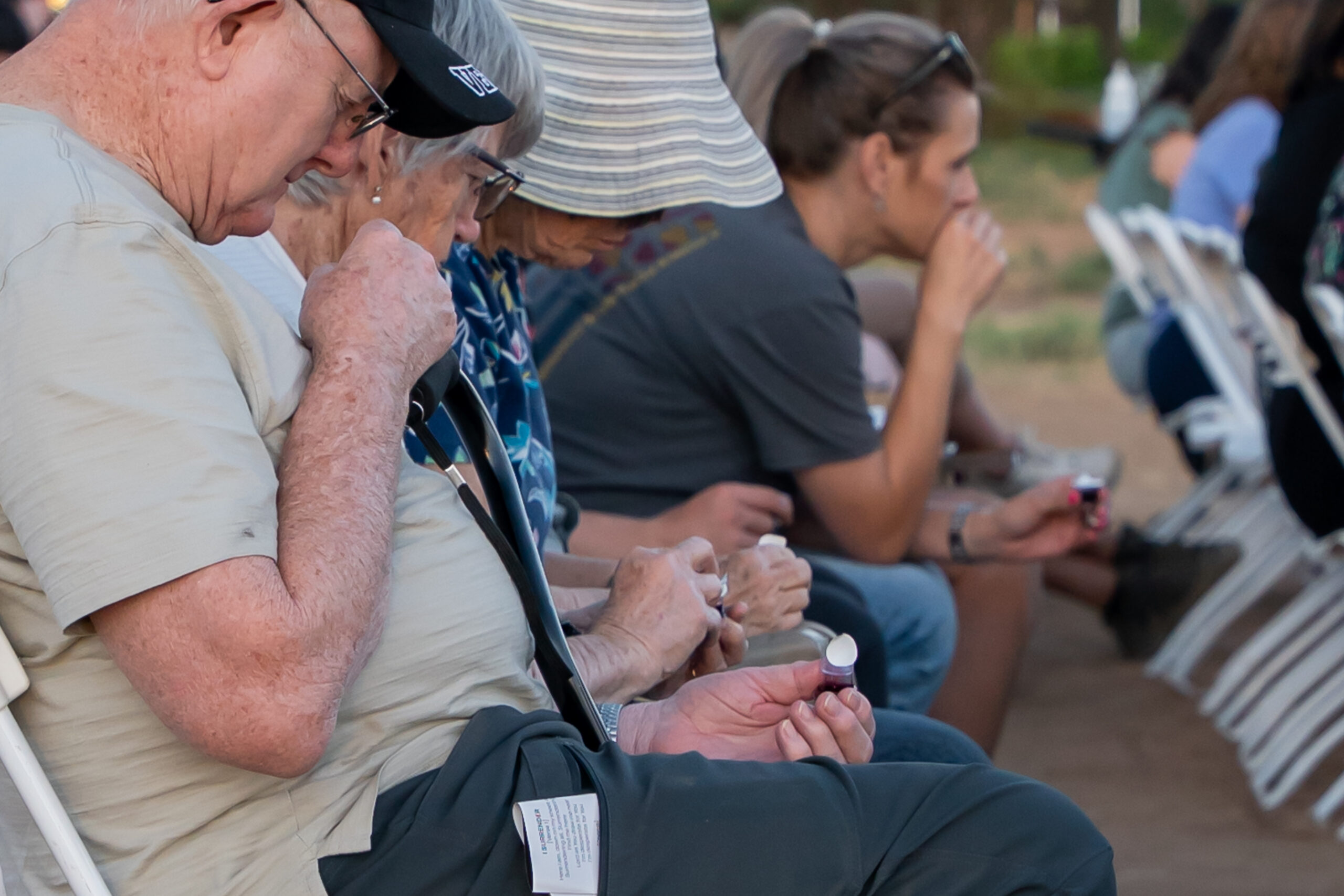 The gathering on the property at golden hour, Good Friday 2026